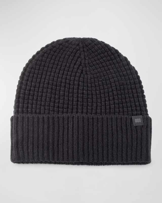 Men's Waffle Cuff Beanie Hat